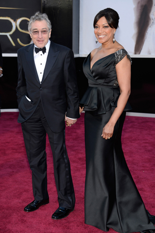 Robert De Niro, in Giorgio Armani, and Grace Hightower.